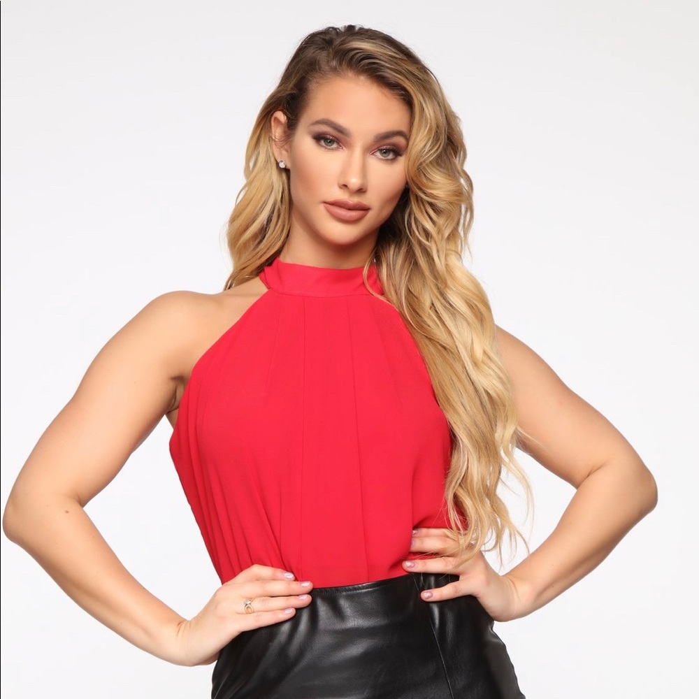 Fashion Nova Red Halter Top